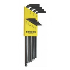 JUEGO DE LLAVES ALLEN BOLA 1/16"-1/4" 10 PIEZAS MOD. B10938