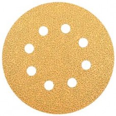 DISCO DE LIJA VELCRO 5" G-40, G-100, G-120 Y G-180 8 HOYOS BOSCH MOD. BD5