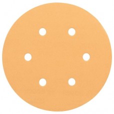 DISCO DE LIJA VELCRO 6" G-100, G-120 Y G-180 6 HOYOS BOSCH MOD. BD6