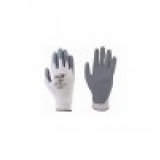 GUANTE NYLON BLANCO CON NITRILO ESPUMADO GRIS DERMACARE MOD. D51800-8 