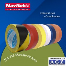 (DELIMITADORAS) CINTA DELIMITADORA AMARILLA CON NEGRO NAVITEK 2" MOD. NCDAN