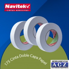 CINTA DOBLE CARA BLANCA 1/2" X 10M NAVITEK MOD. N17712