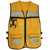 CHALECO BRIGADISTA AMARILLO MANGO MOD. CHBAMA