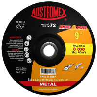 DISCO PARA DESBASTE DE METAL 9" MOD. X572 DISCO PARA DESBASTE DE METAL 9" MOD. X572