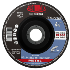 DISCO PARA DESBASTE DE METAL 4 1/2" MOD. X2004