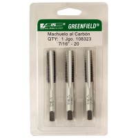 JUEGO DE MACHUELOS 1/2"-13 ACERO AL CARBON GREENFIELD MOD. GJM12S JUEGO DE MACHUELOS 1/2"-13 ACERO AL CARBON GREENFIELD MOD. GJM12S
