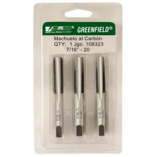 JUEGO DE MACHUELOS 1/4"-20 ACERO AL CARBON GREENFIELD MOD. GJM14S