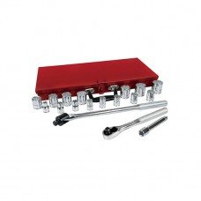 JUEGO DE DADOS Y ACCESORIOS EN CAJA 19 PIEZAS MOD. U54120