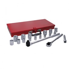 JUEGO DE DADOS Y ACCESORIOS EN CAJA 19 PIEZAS MOD. U54122