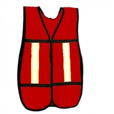 CHALECO DE MALLA CON REFLEJANTE ROJO MOD. CCHR