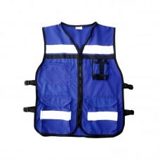 CHALECO BRIGADISTA AZUL REY MOD. CHBAR